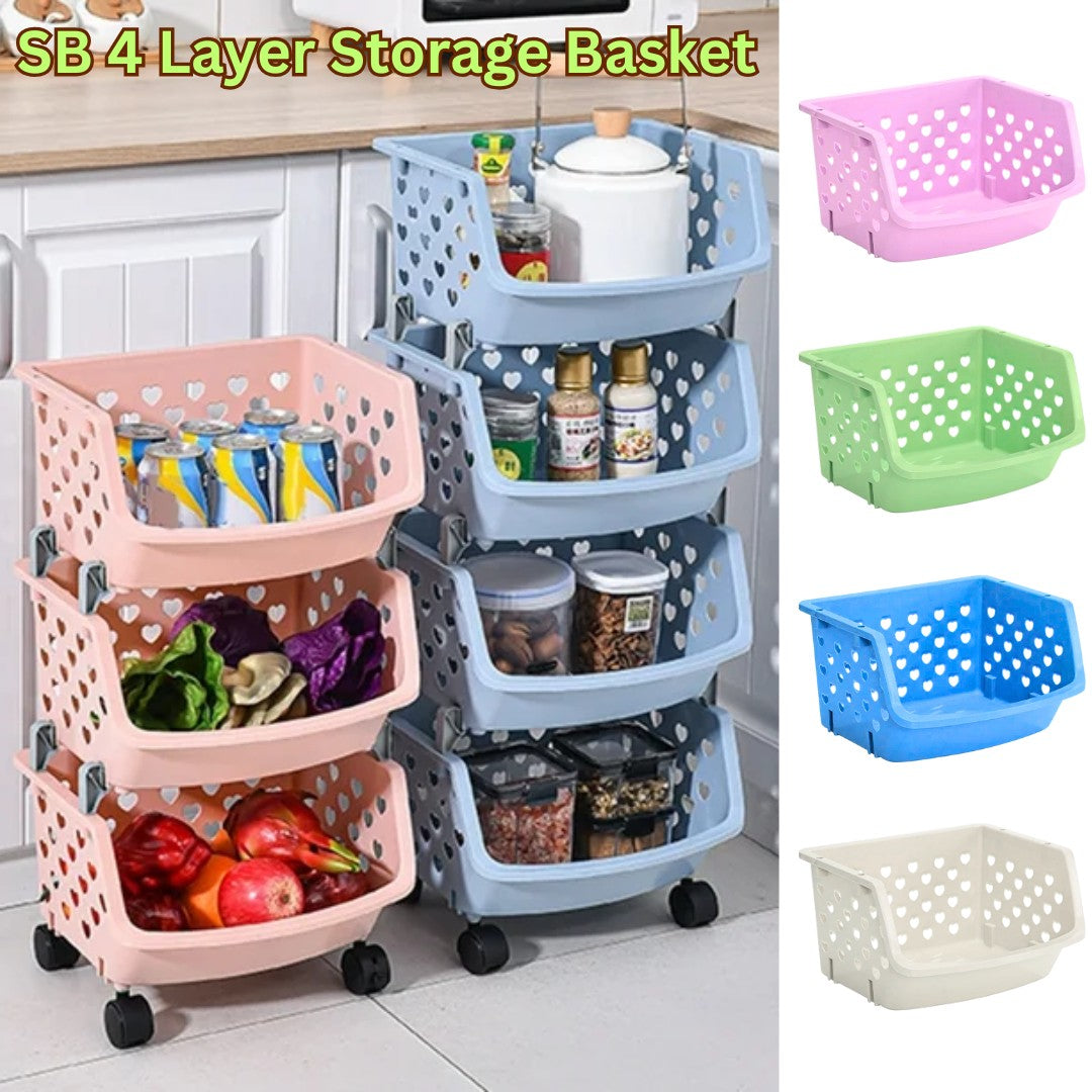 SB Storage Basket Multifunctional, 4 Layer High Capacity