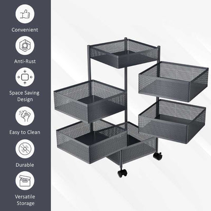 6 Layer Square Shape Kitchen Rack