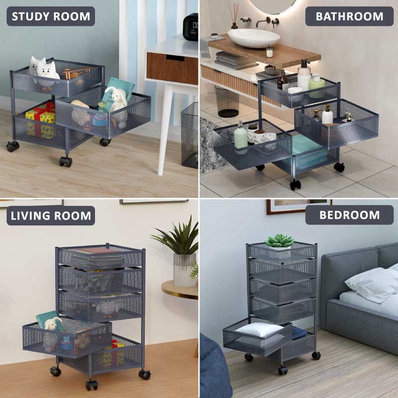 6 Layer Square Shape Kitchen Rack