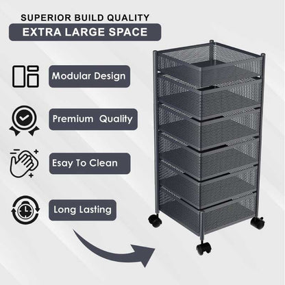 6 Layer Square Shape Kitchen Rack