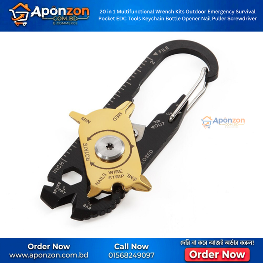 20 in 1 Multifunctional Wrench Kit (EDC Tool Keychain)