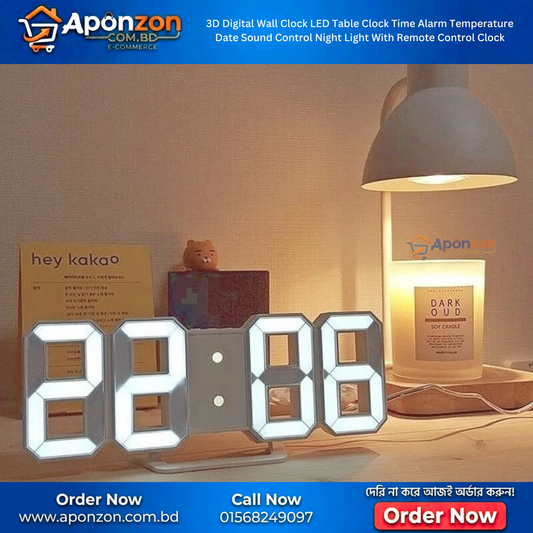 3D Digital Wall Clock LED Table Clock