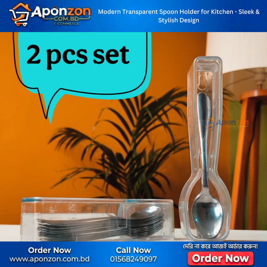 Modern Transparent Spoon Holder for Kitchen