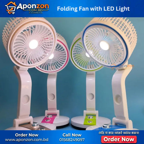 Folding Fan with LED Light