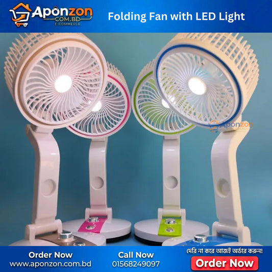 Folding Fan with LED Light