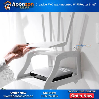 Creative PVC Wall-mounted WiFi Router Shelf