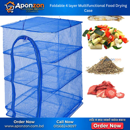 Foldable 4 Layer Multifunctional Food Drying Case