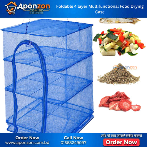 Foldable 4 Layer Multifunctional Food Drying Case