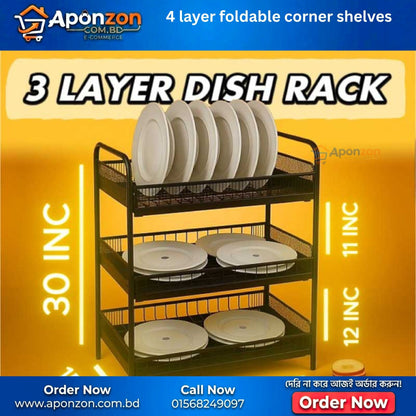 4 Layer Foldable Corner Shelves