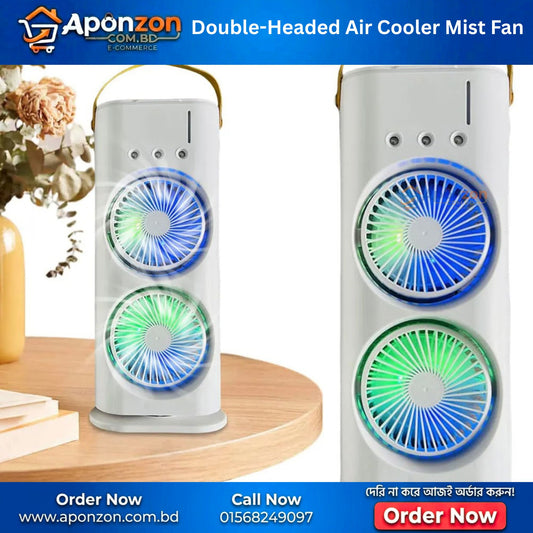 Double-Headed Air Cooler Mist Fan