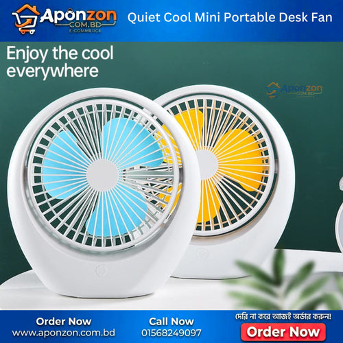 Quiet Cool Mini Portable Desk Fan