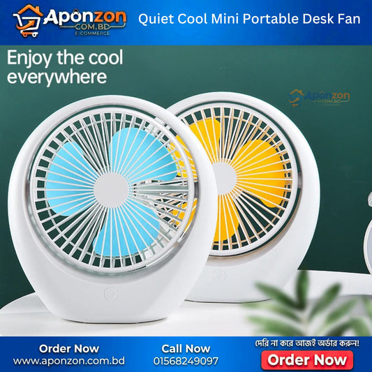 Quiet Cool Mini Portable Desk Fan