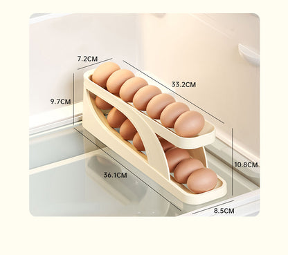 Double-Layer Egg Dispenser Automatic Roll-Down Egg Storage Rack