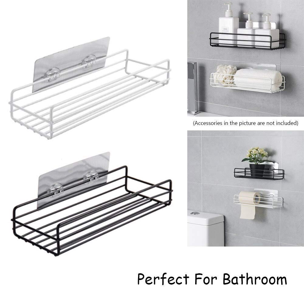 Iron Frame Punch Free Storage Organizer Shelf (2pcs Set)