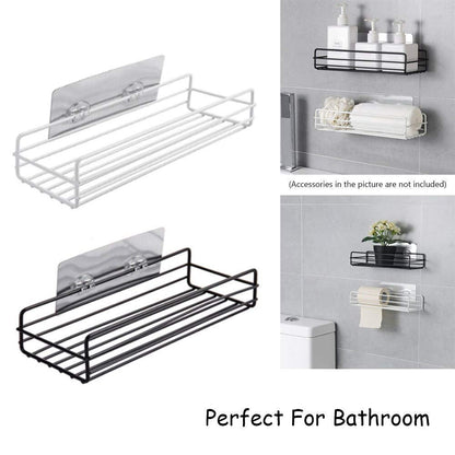 Iron Frame Punch Free Storage Organizer Shelf (2pcs Set)