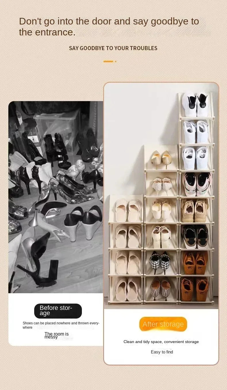 5 Layer Vertical Shoe Rack Space Saving Cabinet