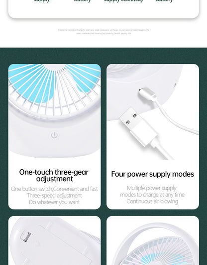 Quiet Cool Mini Portable Desk Fan