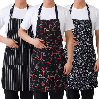 1pc Adjustable Adult Apron Striped Chef Apron