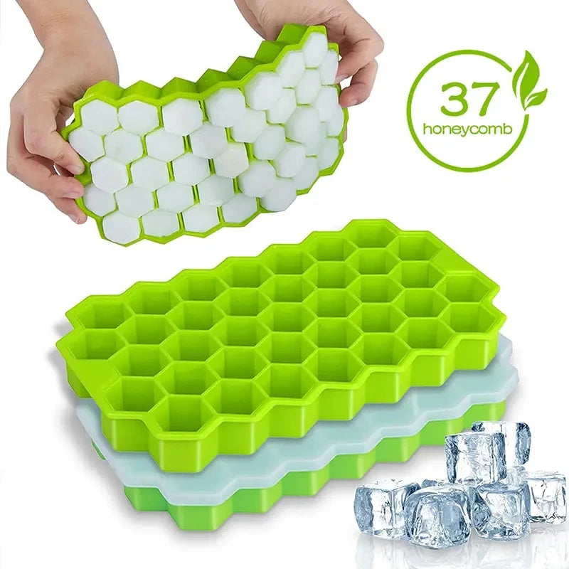 Honeycomb 37 Lattice Ice Tray Maker with Lid