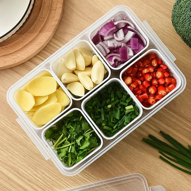 6-Grid Refrigerator Organizer Storage Box