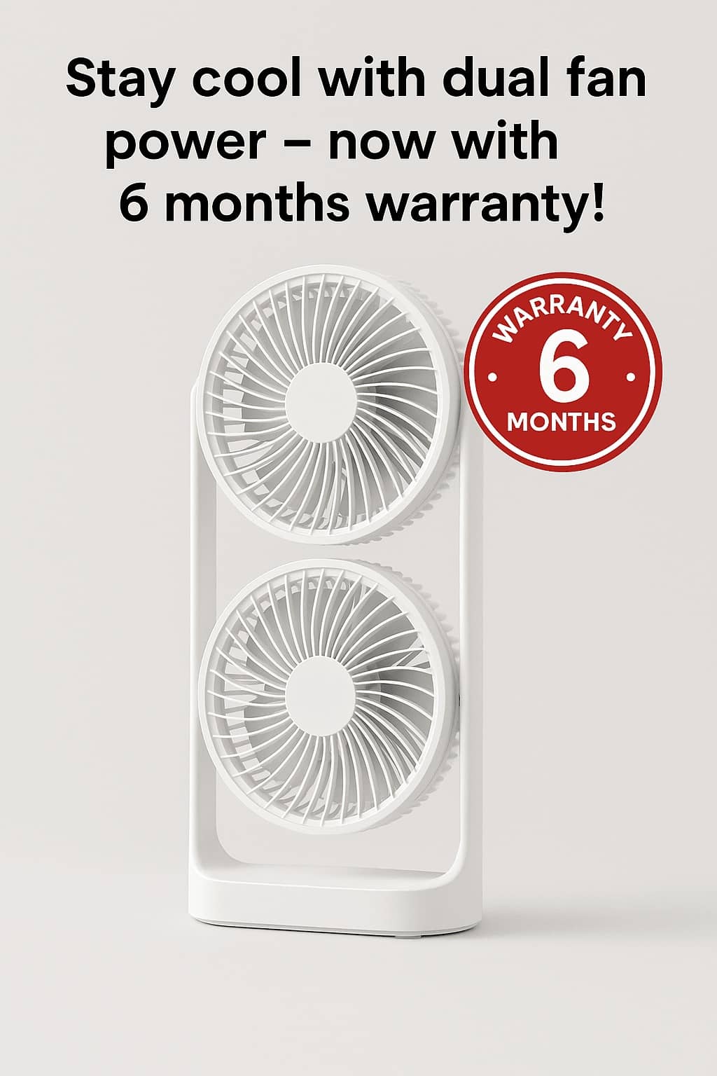 Double-Head High Wind Air Circulation Desktop Fan Portable Double-Layer Cooling Fan