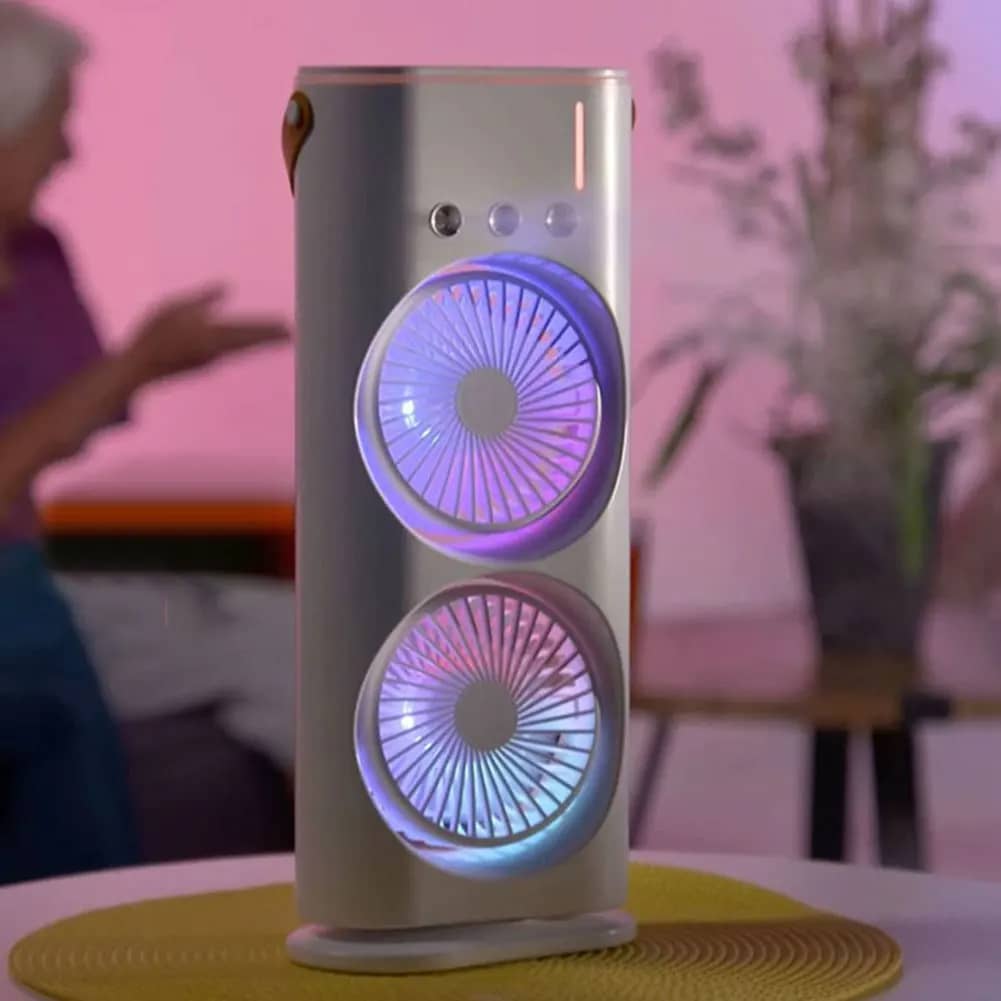 Double-Headed Air Cooler Mist Fan