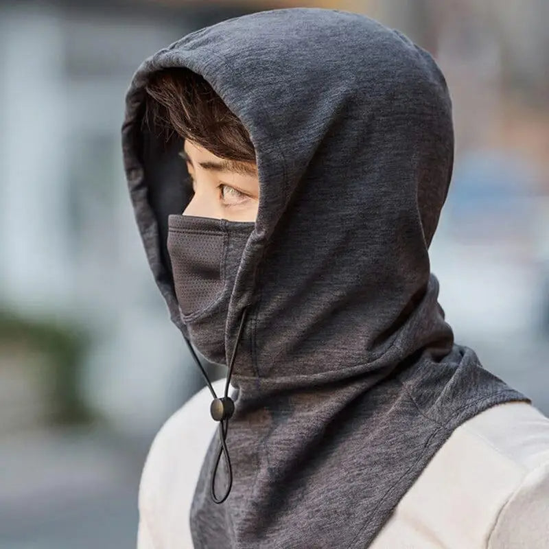 Windproof Cycling Face Cover With Hat (Bike Hooded Mask)
