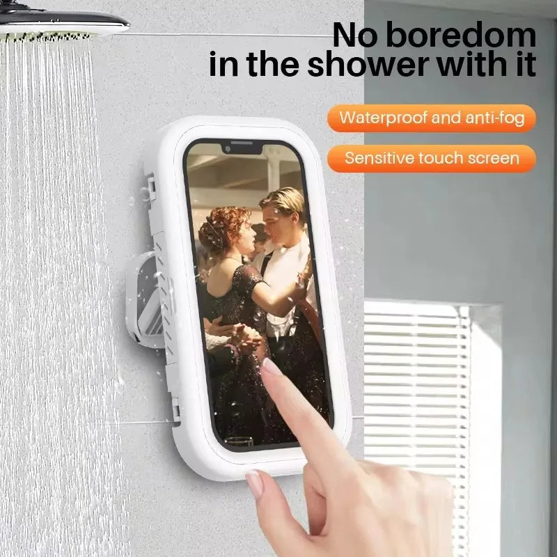 Waterproof Shower Phone Holder (360° Rotation, Wall Mount)