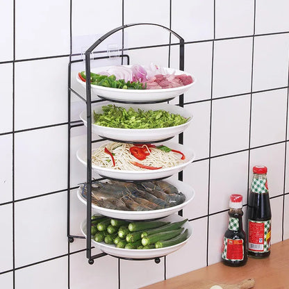 Kitchen Punch Free 5 Layer Portable Space Saving Dish Rack