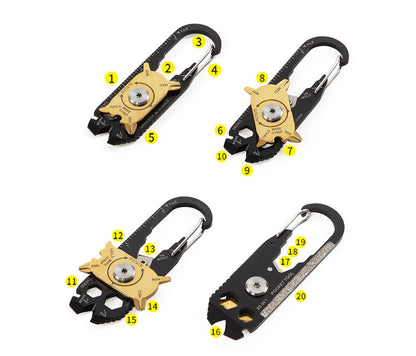 20 in 1 Multifunctional Wrench Kit (EDC Tool Keychain)