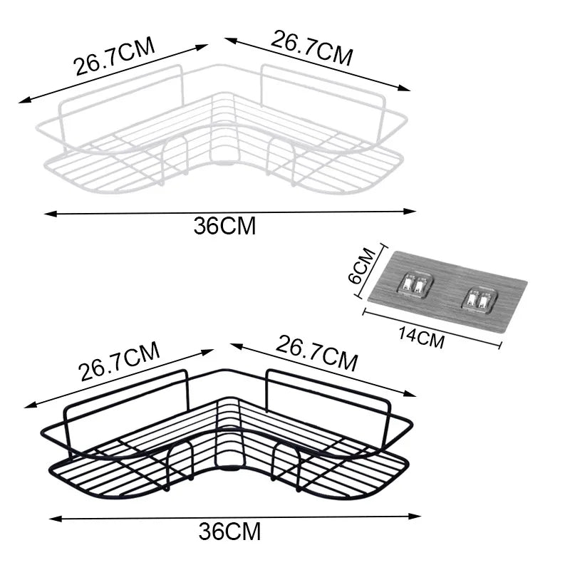 1Pcs Stainless Steel Bathroom Corner Shelf