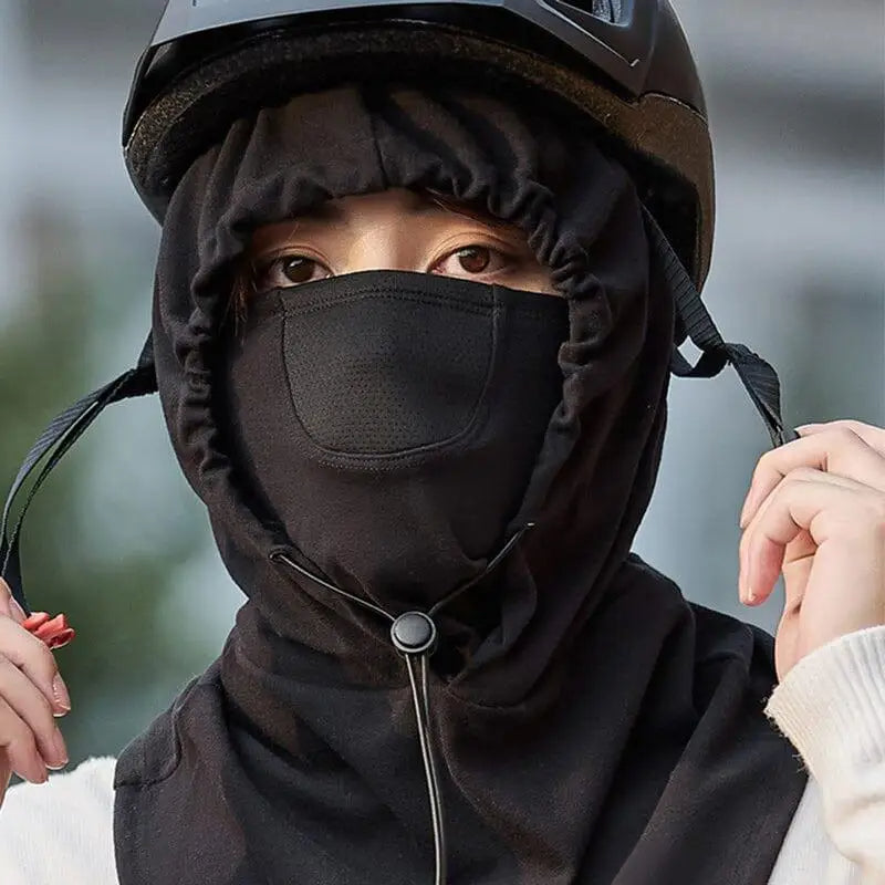 Windproof Cycling Face Cover With Hat (Bike Hooded Mask)