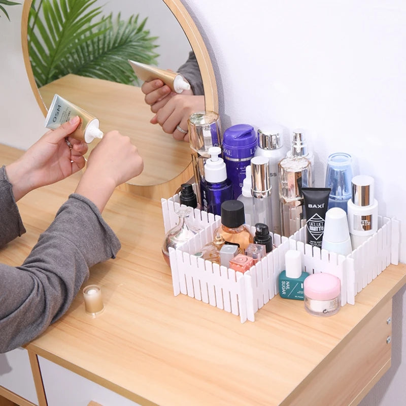 Adjustable Plastic Grid Drawer Organizer (6pcs Set)