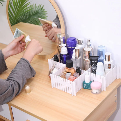 Adjustable Plastic Grid Drawer Organizer (6pcs Set)