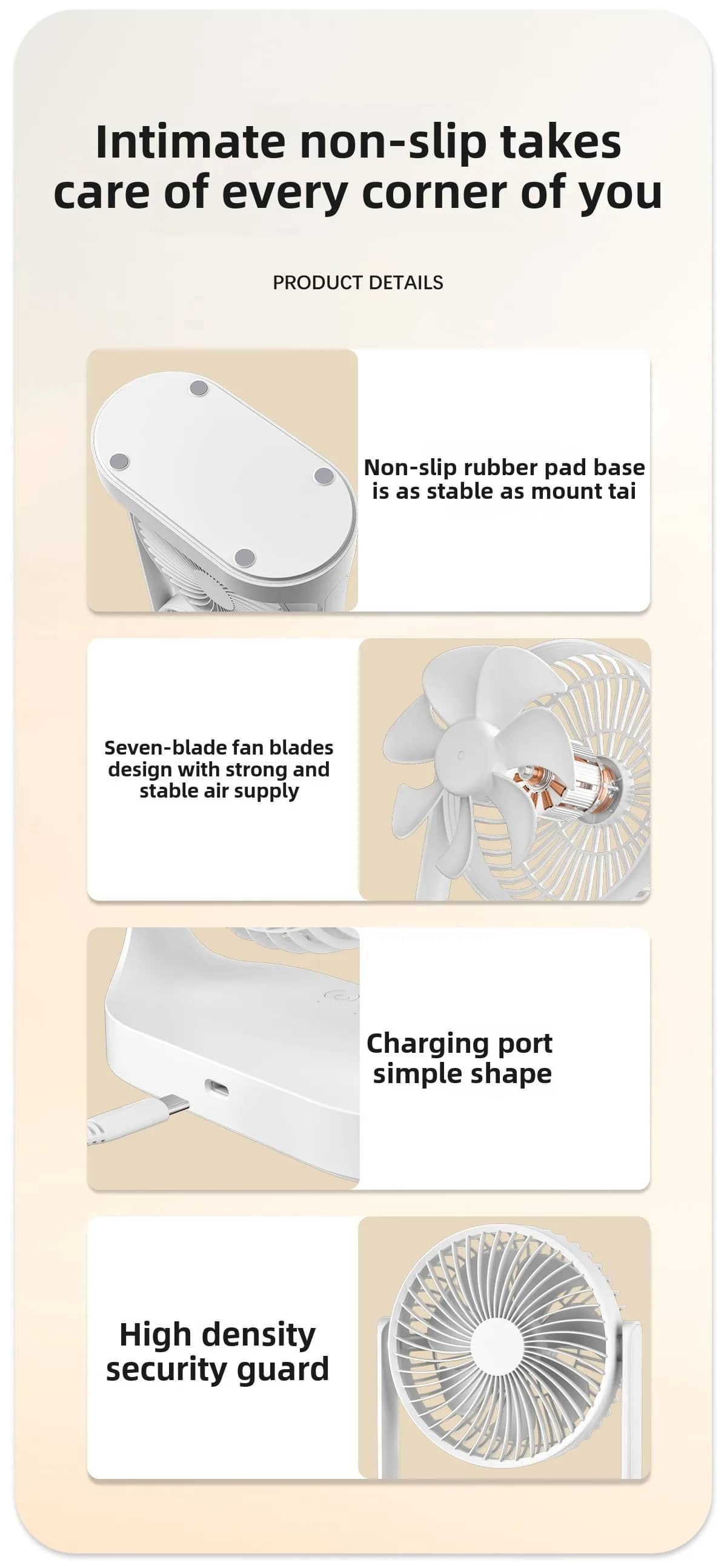 Double-Head High Wind Air Circulation Desktop Fan Portable Double-Layer Cooling Fan