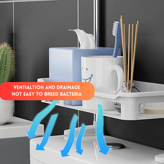 3 Tier Toilet Tank Top Storage Rack