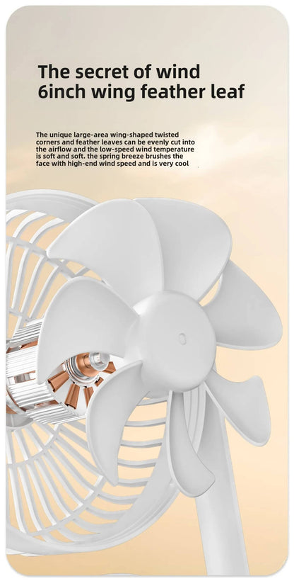 Double-Head High Wind Air Circulation Desktop Fan Portable Double-Layer Cooling Fan