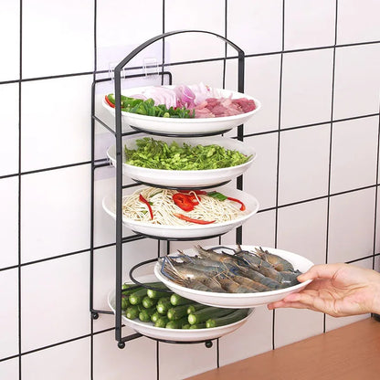 Kitchen Punch Free 5 Layer Portable Space Saving Dish Rack