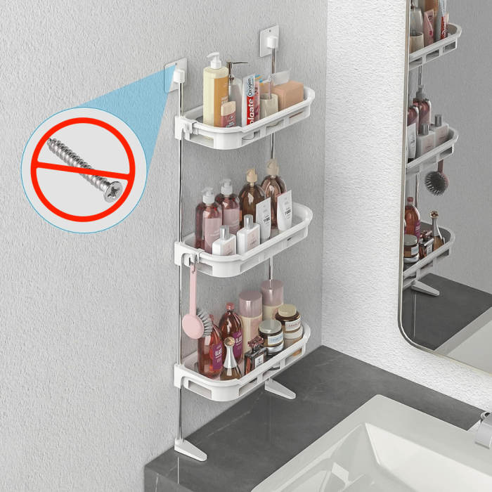 3 Tier Toilet Tank Top Storage Rack