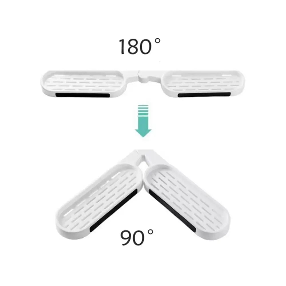 180° Corner Rotating Wall-mounted Bathroom Organizer Storage Rack