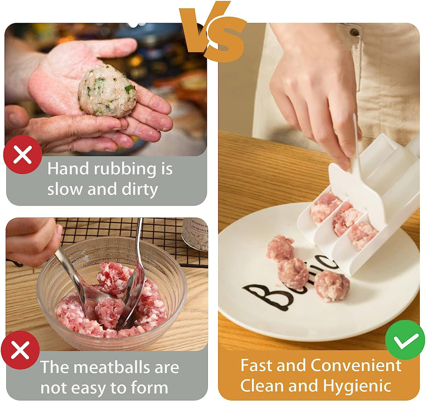 Meat Ball Scoop with Cutting Spade (Non-Stick)