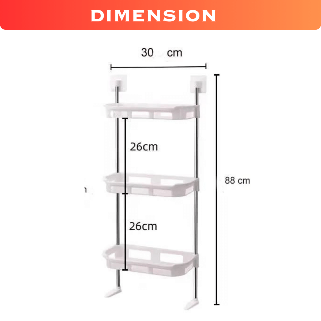 3 Tier Toilet Tank Top Storage Rack