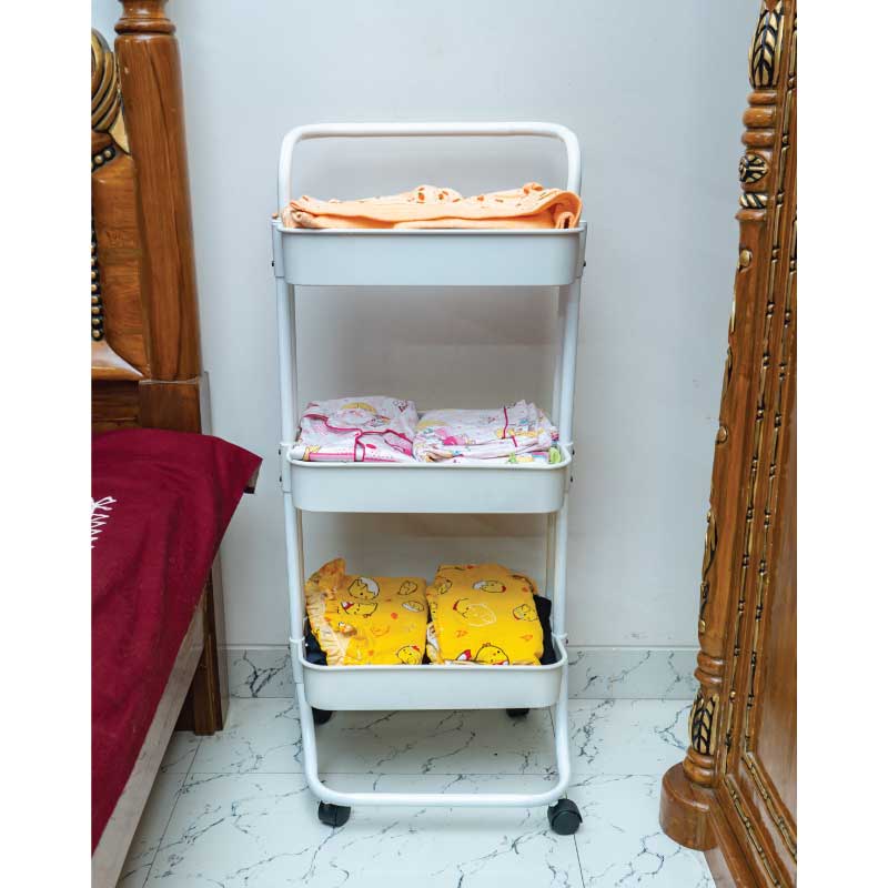 3 LAYER MULTIPURPOSE TROLLEY RACK