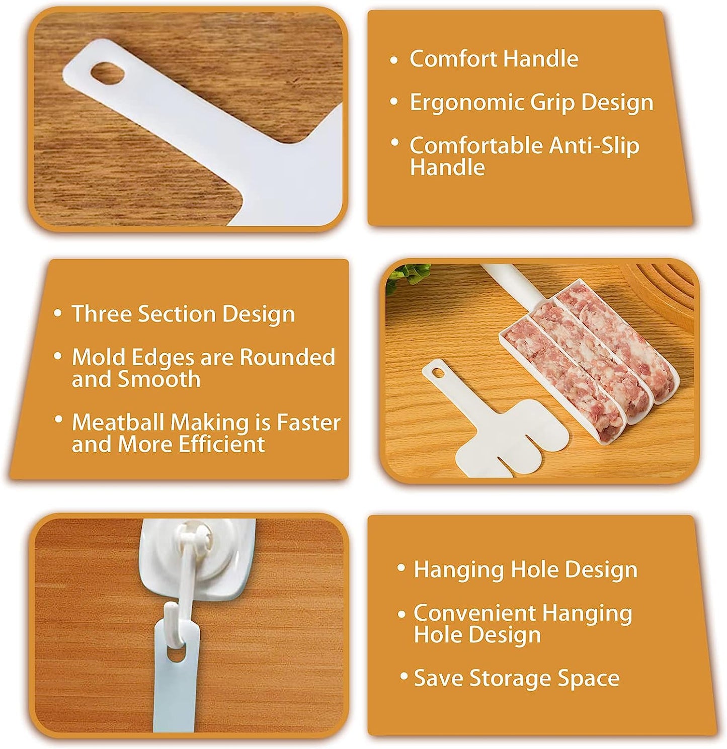Meat Ball Scoop with Cutting Spade (Non-Stick)